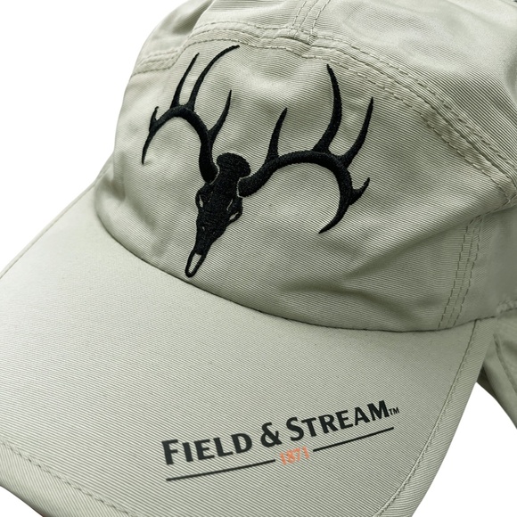 NWOT Field & Stream Embroidered Skull Nylon 5 Panel Hat with Ear Flaps - Picture 2 of 10